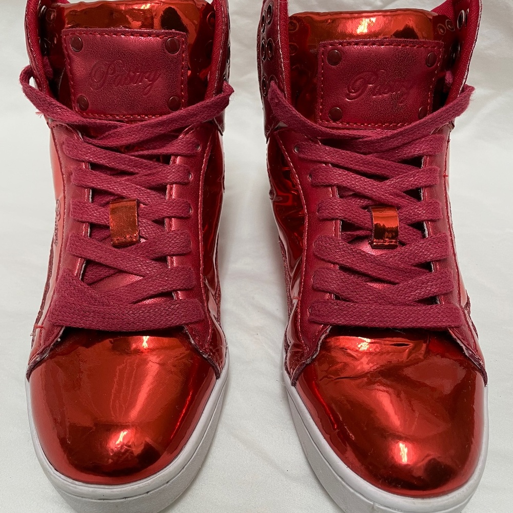 Pastry Pop Tart Glitter -Adult Sneaker -Red